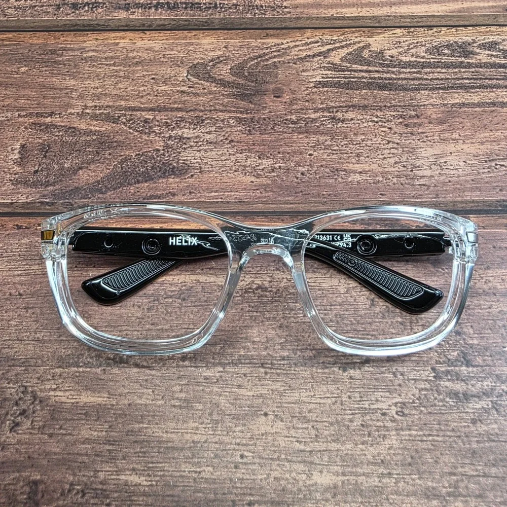 Wiley X Helix AC6HLS Gloss Clear Black Safety Glasses 54-19-125 Z87+